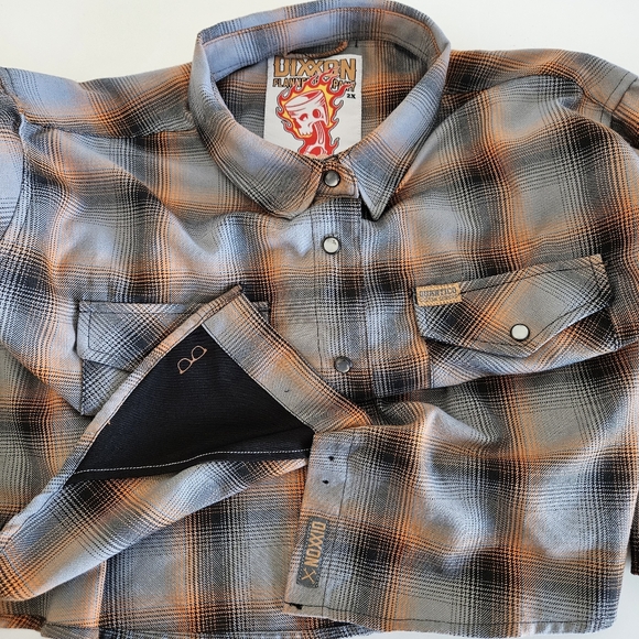 Dixxon | Big Bore Harley Davidson Quantico Custom Designs Flannel Plaid Women 2X - Picture 3 of 8